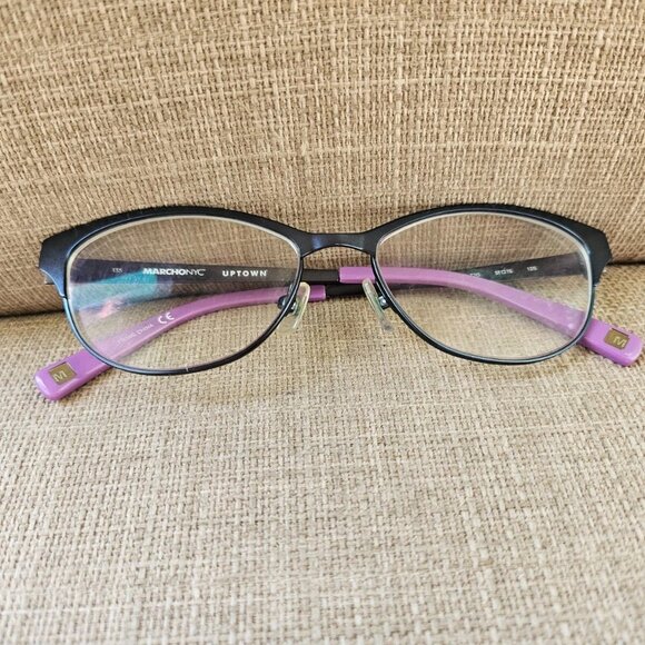 Marchon NYC Women Glasse Frame UPTOWN ROW Dark Blue/Pink Tone 51[]15 135 main image 10